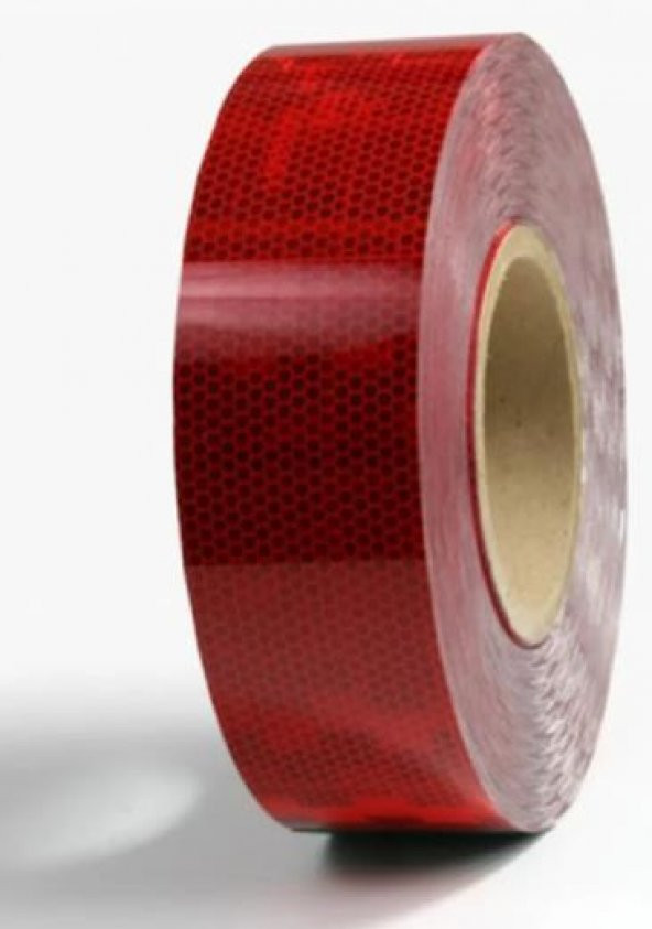 Kırmızı Renk Reflektörlü Reflektiv Şerit Bant 5 Metre 5 Cm Tüvtürk Uyumlu - 2