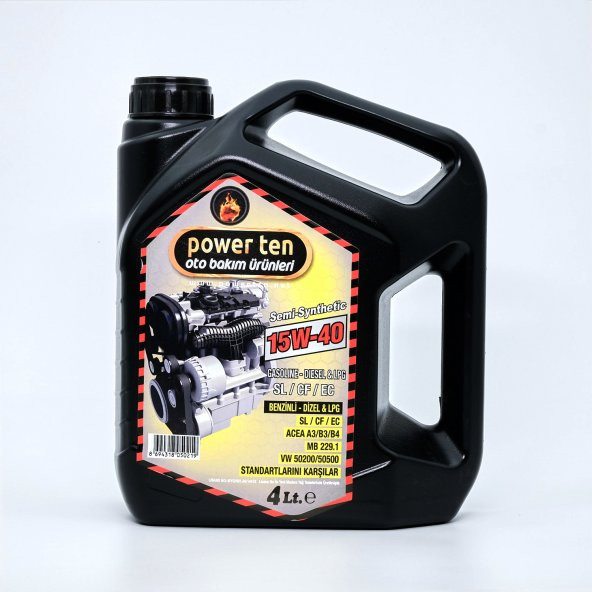 POWERTEN 15w40 motor yağı 4 litre 2022