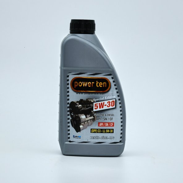Powerten 5W30 PARTEKÜLLÜ MOTOR YAĞI 900 ML 15 adet 1 koli fiyatı 2022