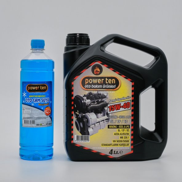 POWERTEN 15w40 MOTOR YAĞI + CAMSUYU 2023