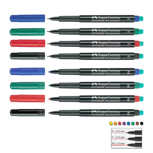 Faber Castell Permanent Asetat Kalemi S-M