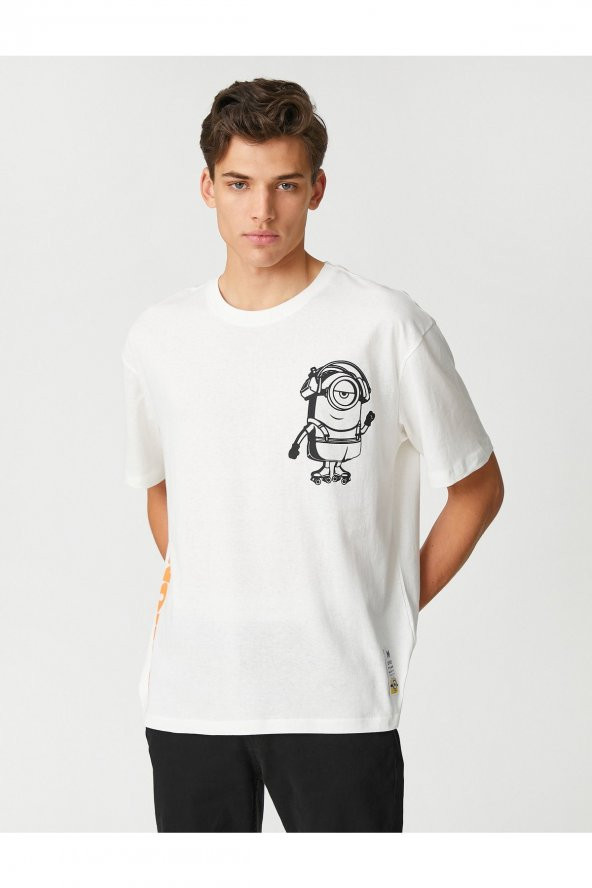 Minions Oversize Tişört Bisiklet Yaka Lisanslı Baskılı - Resim 3