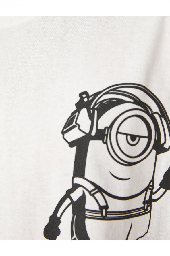 Minions Oversize Tişört Bisiklet Yaka Lisanslı Baskılı - Resim 6