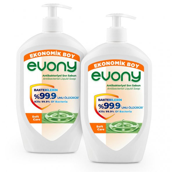 Evony Antibakteriyel Sıvı Sabun Soft Care 700ml 2 Adet