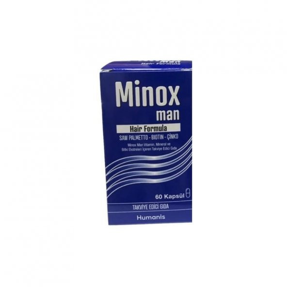 Minox Man Vitamin, Mineral ve Bitki Ekstreleri İçeren Takviye Edici Gıda 60 Kapsül