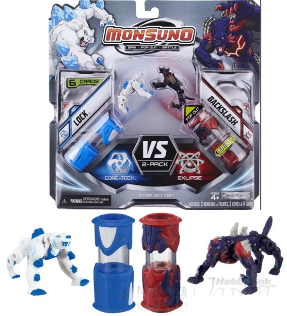 MONSUNO, Lisanslı Lock VS Backslash Figürleri, Fırlatma Kapsülleri ve 6 Oyun Kartı - 3
