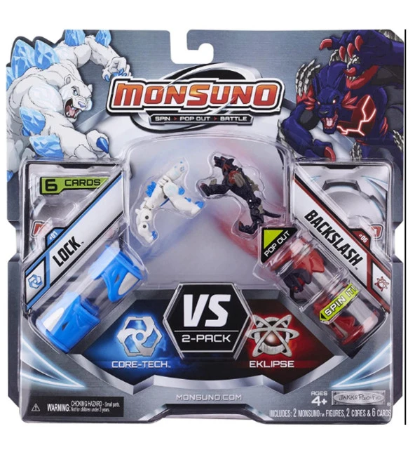 MONSUNO, Lisanslı Lock VS Backslash Figürleri, Fırlatma Kapsülleri ve 6 Oyun Kartı - 4
