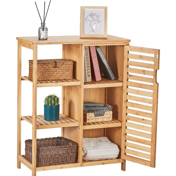 GUDYWOOD AHŞAP  ÇOK AMAÇLI KİLER DOLABI KAHVE KÖŞESİ DOLABI - 1