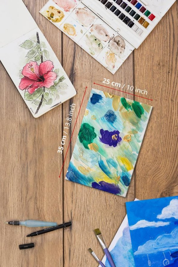 25x35 cm Pres Kompozit Tuval 12li Set - 4