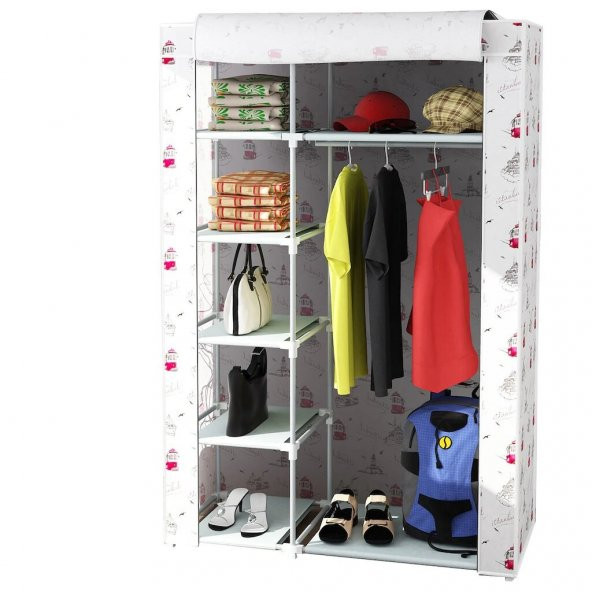 Bez Dolap Tek Yandan Raf Metal Profil İskelet - Resim 4