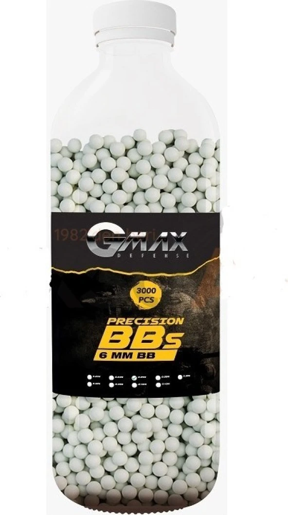 Gmax 0,20 Gram Airsoft Plastik Bb 3000 Adet