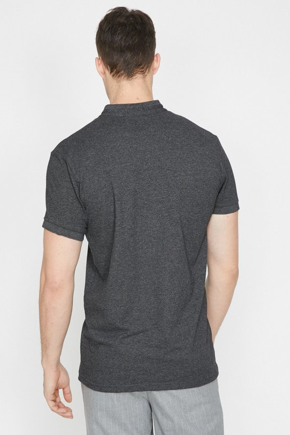 Erkek Gri T-Shirt 9YAM12033LK - 4