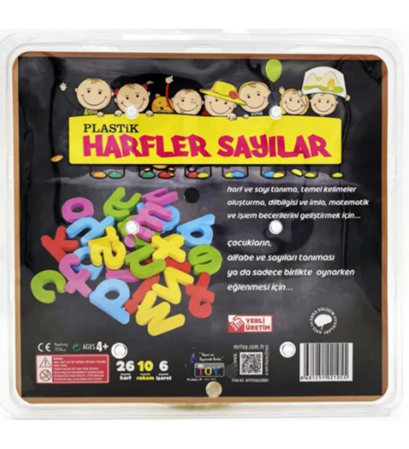 Plastik Eğitici Harfler, Sayılar ve Matematik 4 İşlem Semboller, 42 Parça - Eğitici Oyuncaklar - 3