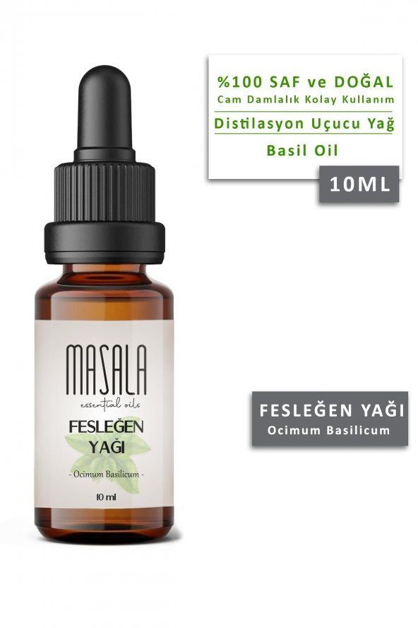 Masala Saf Fesleğen Yağı 10 ml. (Basil Essential Oil)