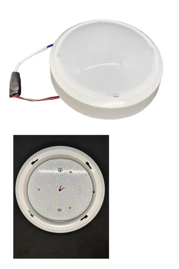 Nisaluce 20W Ledli Glop Armatür 6400K Beyaz - Sıva Üstü Tavan Balkon Armatür - Resim 6