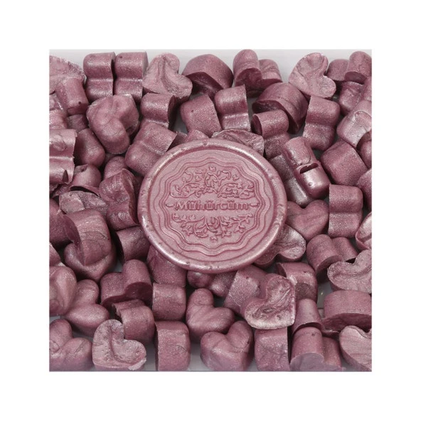 Mühür Mumu Eritme Kalp Boncuk Paket Model No: 647 LAVANTA SATEN - Resim 2