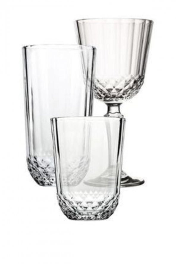 Paşabahçe su bardak  seti diony kadehli su bardağı takımı 36 parça 12 kişilik - Resim 2