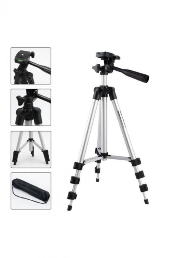 Buffer 360 Derece Ayarlanabilir Katlanabilir Profesyonel Çekime Uygun 150 Cm Ayaklı Tripod