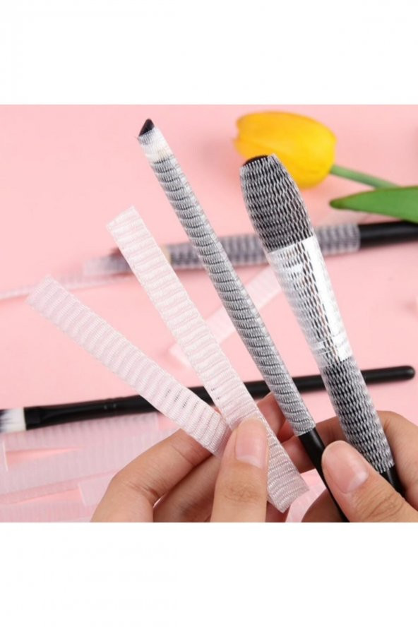 Makyaj Far Allık Kontür Eyeliner Fırça Malzemeleri Ürünleri Koruyucu File Kapak Örgü Kılıf Set 20Li