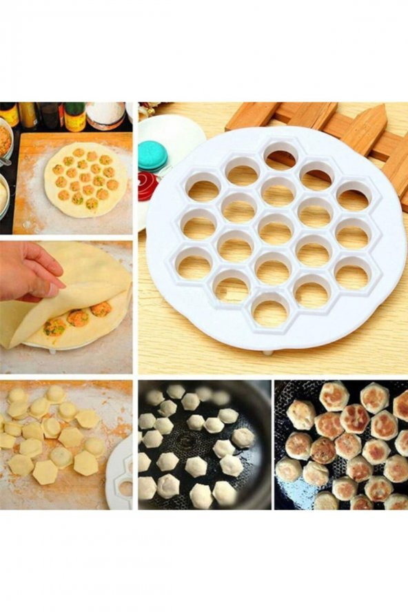 61 Bölmeli Petek Şekilli Pratik Mantı Kesici Açma Kalıbı Mantımatik - 2