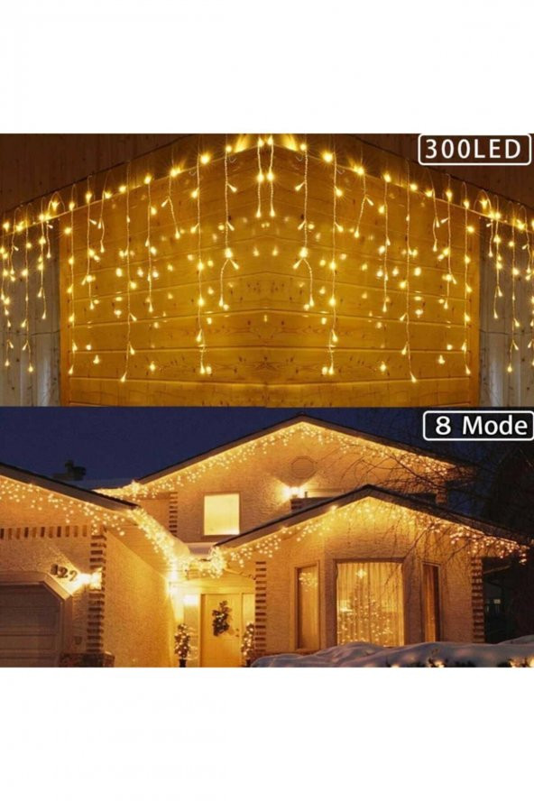 8 Fonksiyonlu 16 Saçaklı Perde Led 3 X 1 (günışığı) - 2