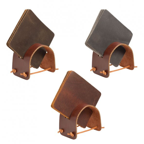 Gerçek deri bardak altlığı