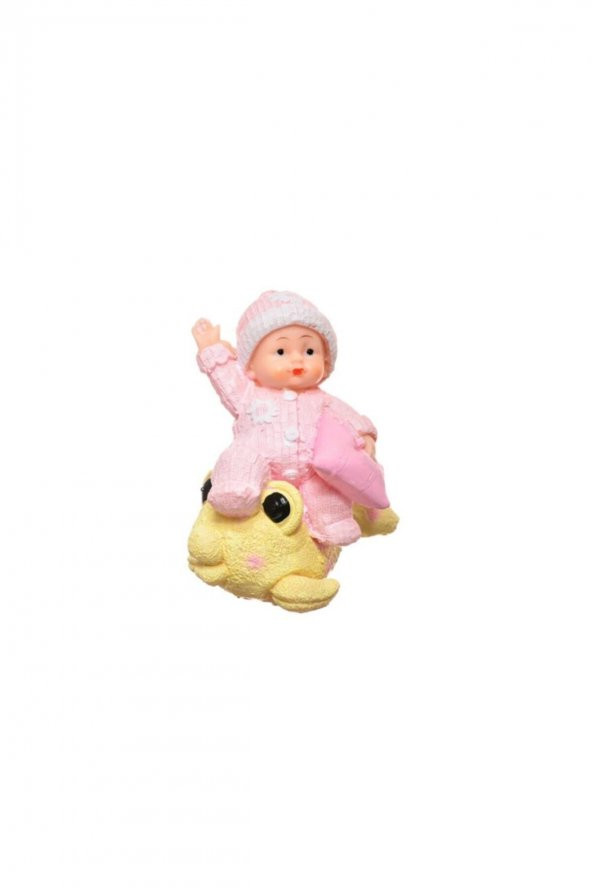 Hediyelik Sevimli Pembe Bebek Biblo Polyester Süs Eşyası