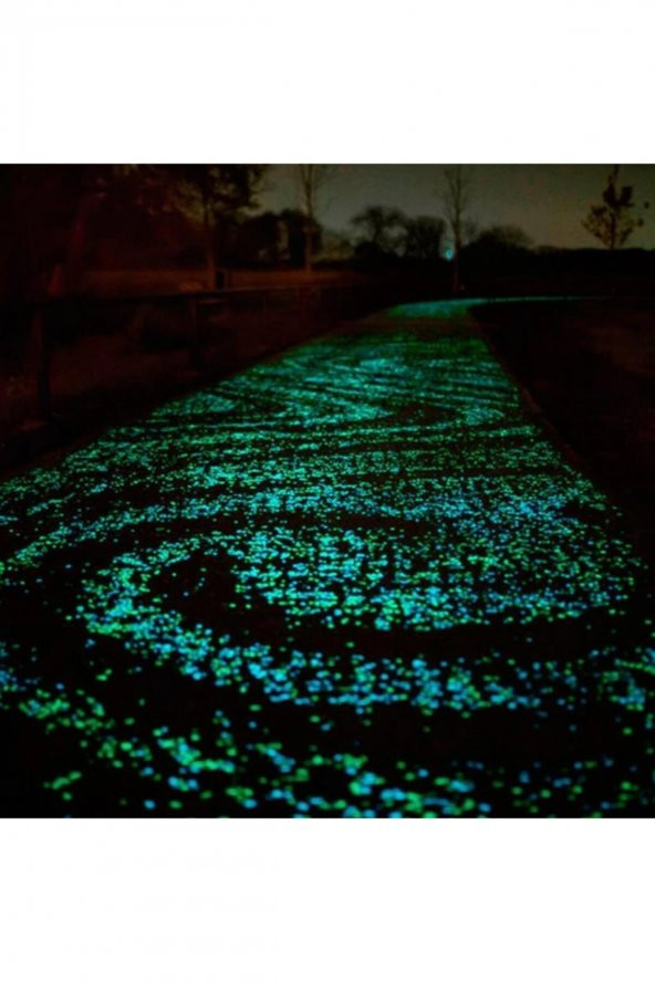 Gece Karanlıkta Işık Vererek Parlayan Dekoratif Çakıl Taşları - 2