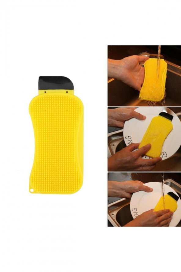 Çok Fonksiyonlu Deterjan Hazneli Pratik Bulaşık Yıkama Fırçası - 2