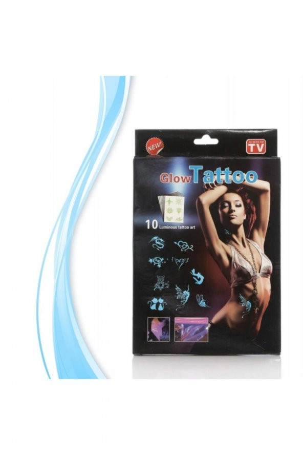 Kanserojen Madde Içermeyen Geçici Fosforlu Dövme Sticker Seti - 2