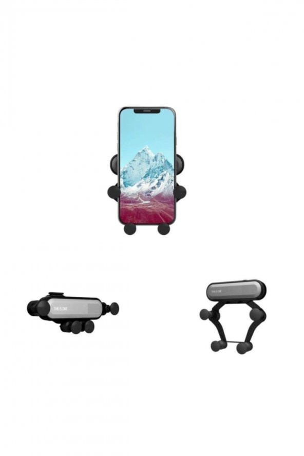 4 Nokta Destekli Tasarımlı Araç Içi Gümüş Telefon Tutucu