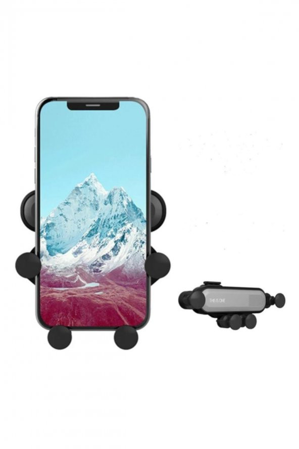 4 Nokta Destekli Tasarımlı Araç Içi Gümüş Telefon Tutucu - 2