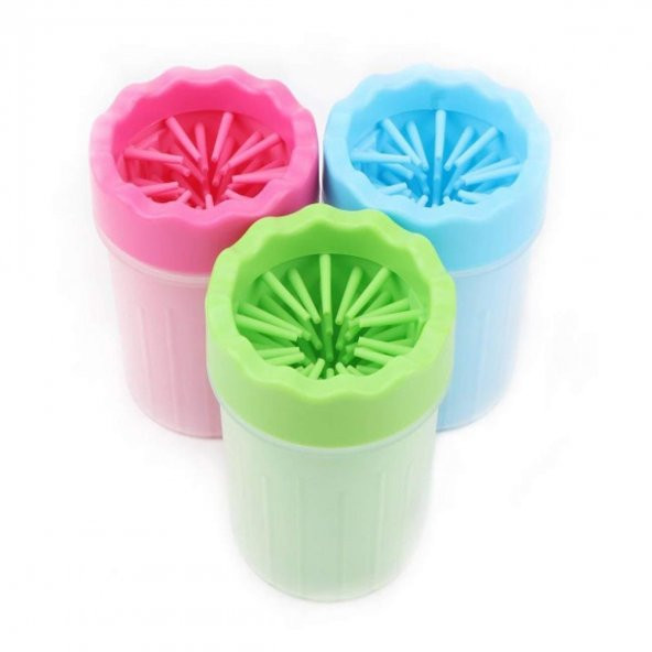 Silikon Jel Fırçalı Kedi Köpek Pati Ayak Yıkama Temizleme Kovası (Küçük) - 2