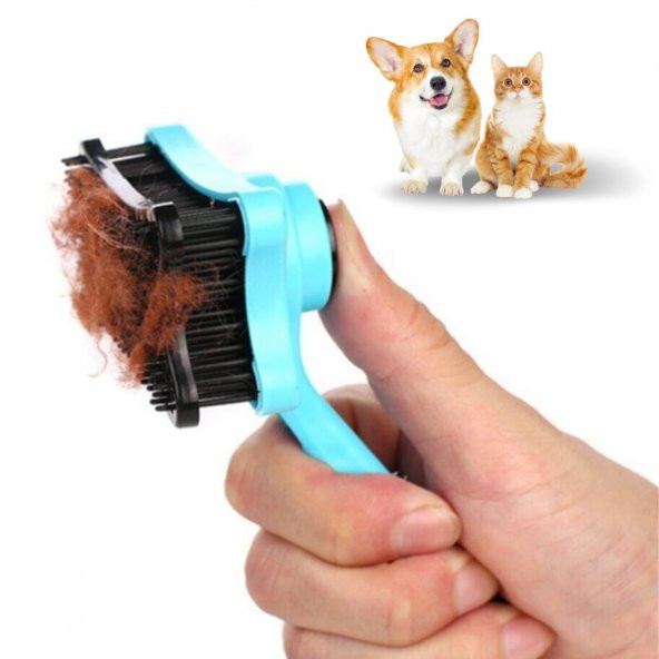 Evcil Hayvan Kedi Köpek Tüy Toplayıcı Otomatik Tuşlu Pet Tarak - 2