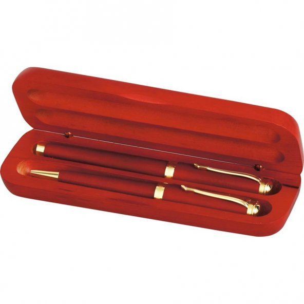 Koyu Kırmızı Roller ve Tükenmez Kalem