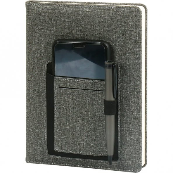 Termo Deri Kapaklı Füme Defter ( 13 x 21 cm )