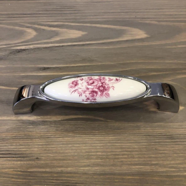 Nobel Porselen Kulp 128mm Pembe Çiçekli (2 Adet) - Resim 2