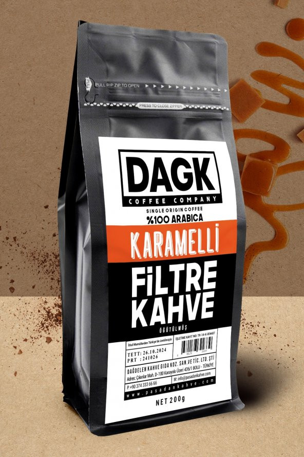 Dagk   Karamelli Filtre Kahve Öğütülmüş 200g (aromalı)
