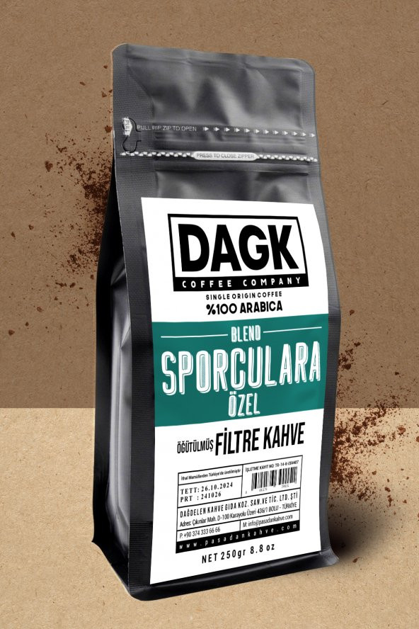 Dagk   Sporculara Özel Filtre Kahve 250g Öğütülmüş