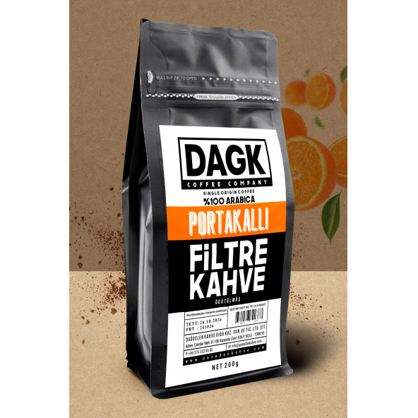 Dagk   Portakallı Filtre Kahve Öğütülmüş 200g (Aromalı)