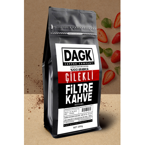 Dagk   Çilekli Filtre Kahve Öğütülmüş  200g (Aromalı)