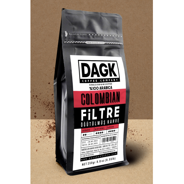 Dagk   Filtre Kahve Colombian 250gr Öğütülmüş
