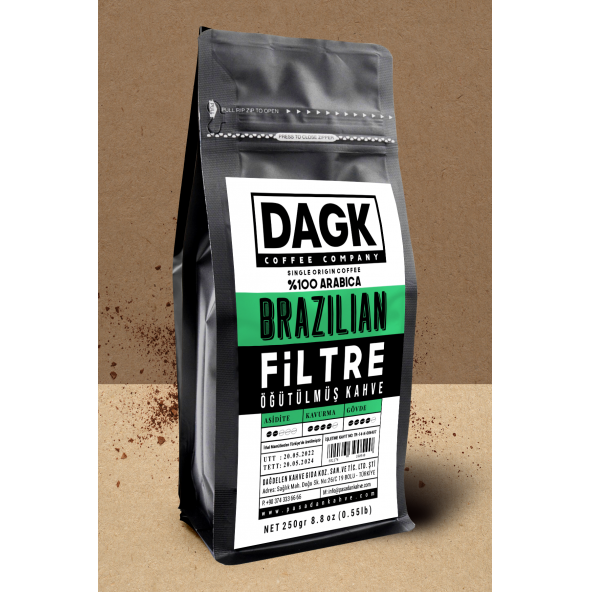Dagk   Filtre Kahve Brazilian 250gr Öğütülmüş