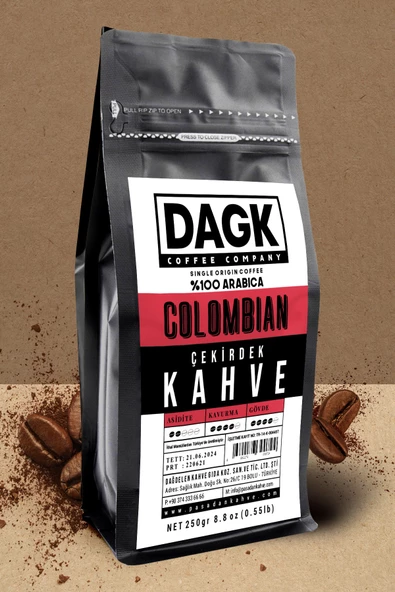 Dagk   Colombian Çekirdek Kahve 250gr - 4