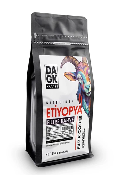 Dagk   Filtre Kahve Etiyopya 250gr Öğütülmüş