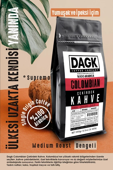 Dagk   Colombian Çekirdek Kahve 250gr - 5