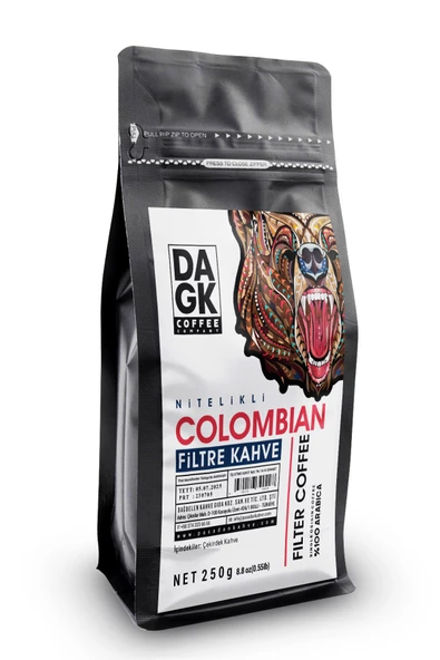 Dagk   Filtre Kahve Colombian 250gr Öğütülmüş