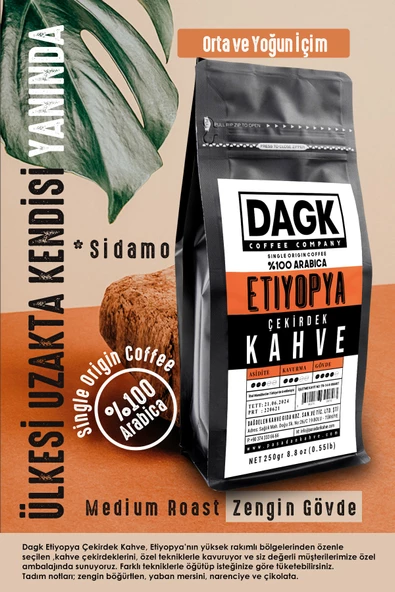 Dagk   Etiyopya Çekirdek Kahve 250gr - 6