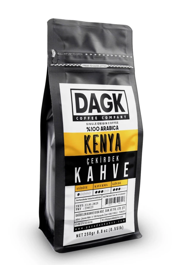Dagk   Kenya Çekirdek Kahve 250gr