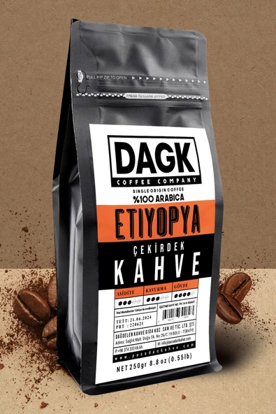 Dagk   Etiyopya Çekirdek Kahve 250gr - 5